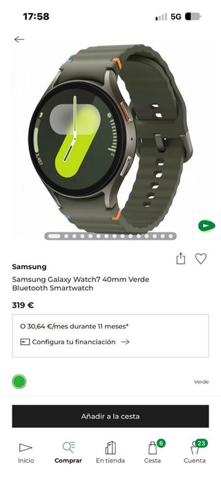 Samsung Galaxy Watch7 40mm Verde