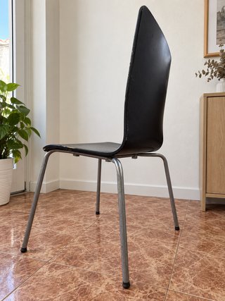 Set 6 Sedie Nere in Legno e Metallo