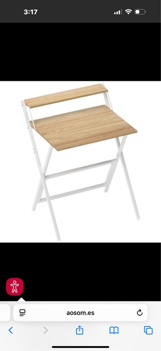 Escritorio plegable Aosom madera y metal
