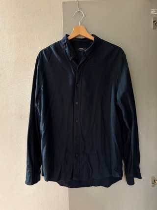 Camicia Bershka Uomo Blu Cotone Taglia M