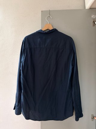 Camicia Bershka Uomo Blu Cotone Taglia M