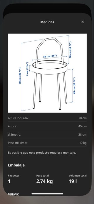 Mesita auxiliar madera clara y blanca