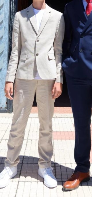 Traje adolescente beige talla 164