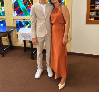 Traje adolescente beige talla 164