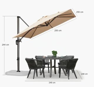 Sombrilla Terraza PURPLE LEAF 2.5x2.5m
