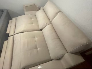 Sofá reclinable eléctrico beige