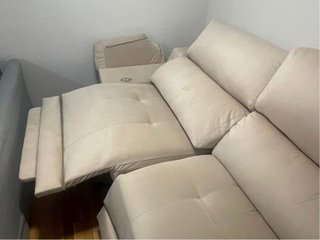 Sofá reclinable eléctrico beige