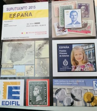 SUPLEMENTO EDIFIL 2015 SELLOS ESPAÑA ESTCH.TRANSP.