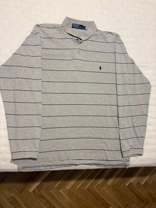 Polo Ralph Lauren Manga Larga Rayas Grises