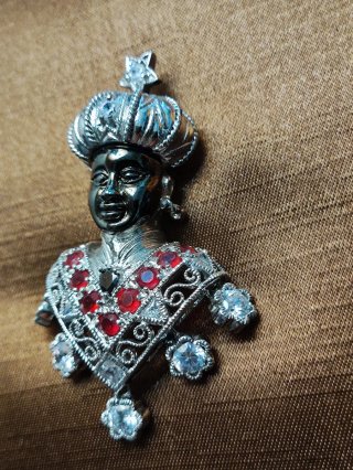 BROCHE "MORETTO" CON PEDRERIA ESTILO VENECIANO