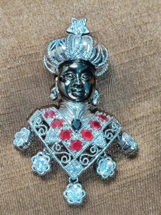 BROCHE "MORETTO" CON PEDRERIA ESTILO VENECIANO
