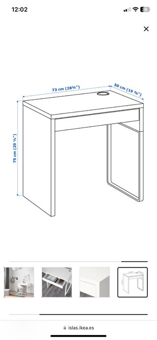Escritorio + Silla de oficina negra Ikea