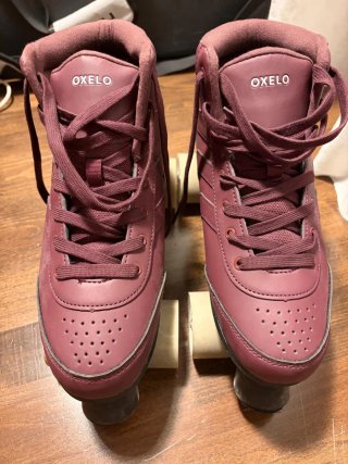 Patines Oxelo 4 Ruedas Burdeos