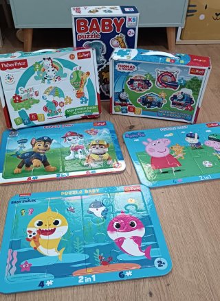 Lote 7 Puzzles Bebé Fisher-Price, Thomas, Peppa, B