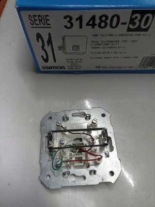 Enchufe Teléfono RJ11 Simon Serie 31 Blanco