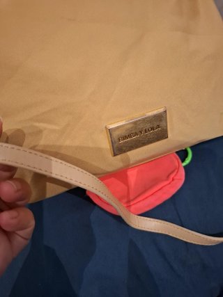 Bolso Bimba y Lola beige y naranja
