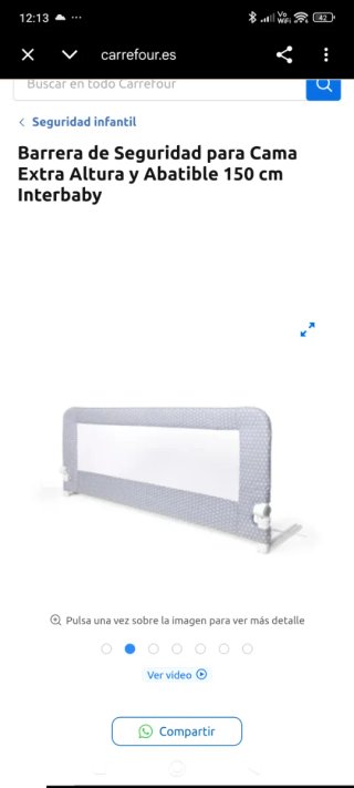 Barrera Cama Infantil Interbaby 150cm