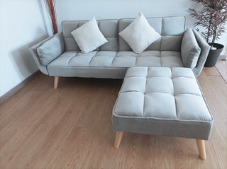 Sofá Cama Gris Tela