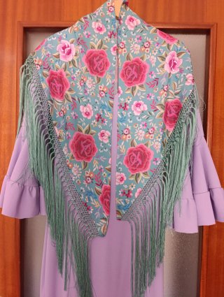 Traje Flamenca Morado Talla 36/38
