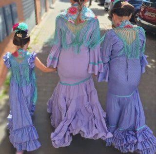 Traje Flamenca Morado Talla 36/38