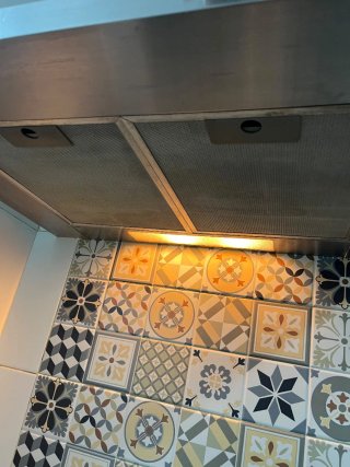 Campana extractora y fuego