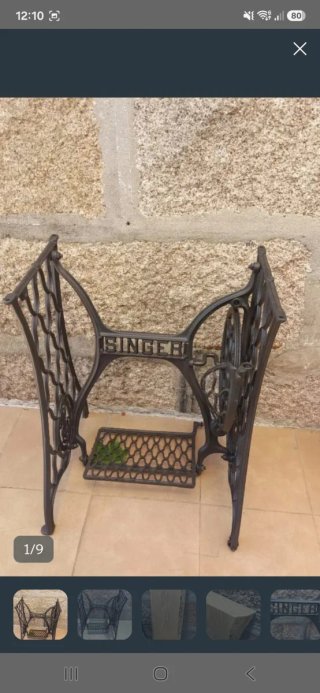 Base de mesa de máquina de coser Singer