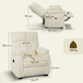 Sillón reclinable eléctrico para ver televisión co