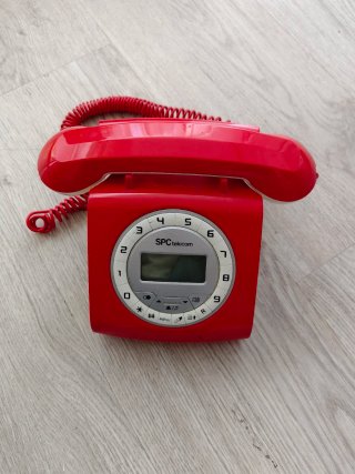 Teléfono fijo SPC telecom rojo