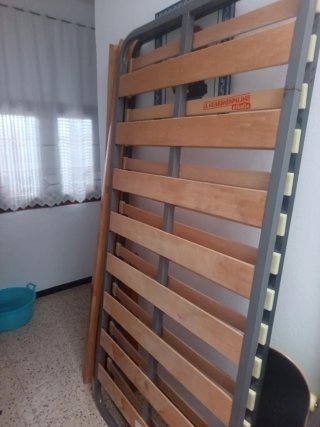 Somier + Cabecero y Pie de Cama Madera