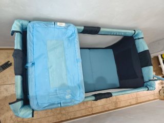 Cuna de viaje varios niveles d altura y colchón