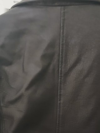Cazadora Piel Negra Massimo Dutti Talla M