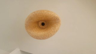 Lámpara de techo bambú trenzado, leroy merlin 70cm