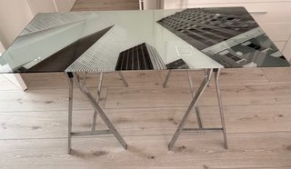 Mesa escritorio cristal diseño edificios