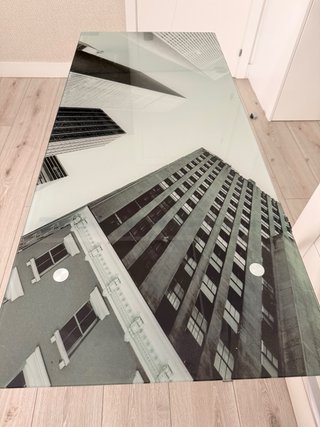 Mesa escritorio cristal diseño edificios