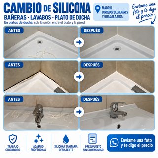 Sellado con silicona en baños y duchas