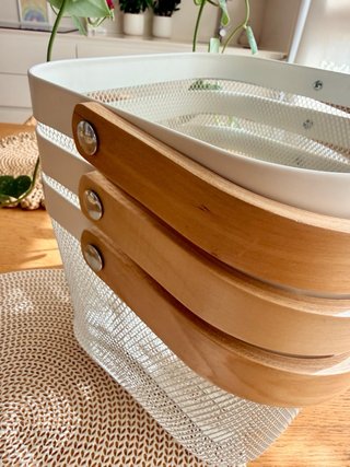 3 x Cestas Ikea RISATORP blancas