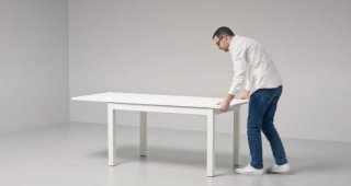 Mesa extensible Ikea Laneberg blanca