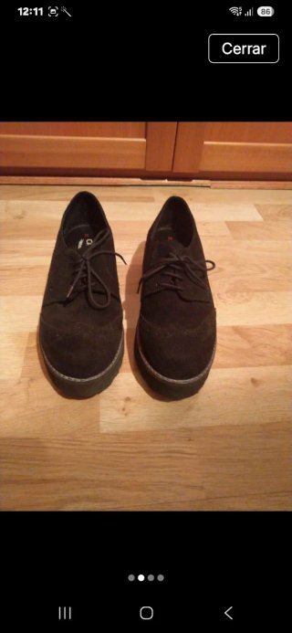Zapatos serraje marrones con cordones