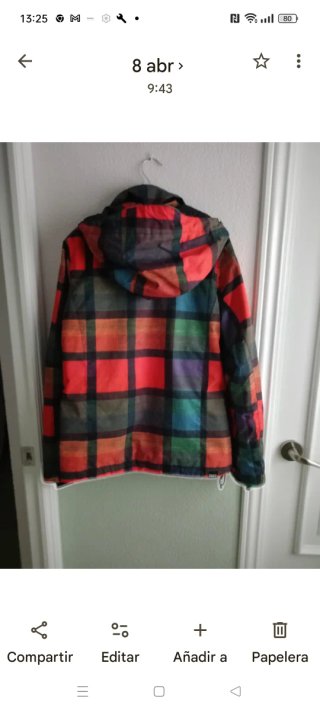Chaqueta Roxy cuadros multicolor
