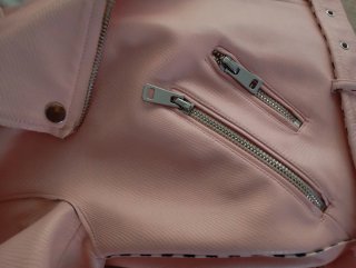 Chaqueta Biker Rosa