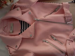 Chaqueta Biker Rosa