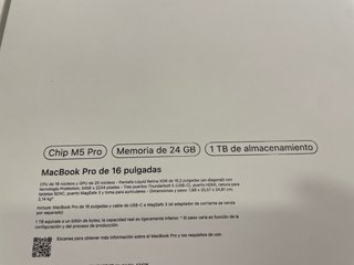 MacBook Pro 16 M5Pro 24GB RAM 1TB SSD