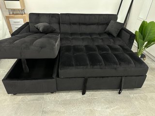 Sofá chaise longue gris + 2 cojines