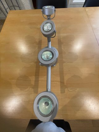 Lámpara de techo 4 focos orientables gris
