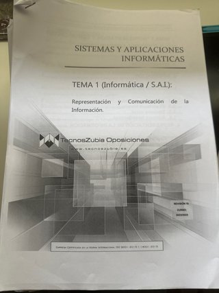 Apuntes impresos oposiciones PES Informática/SAI