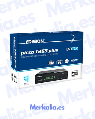 RECEPTOR TDT DVB-T2 HDMI SCART EDISION PICCO T265