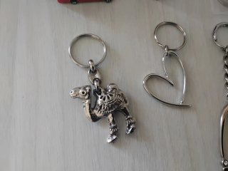 Set portachiavi vari: bus Londra, cuore, cammello