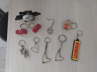 Set portachiavi vari: bus Londra, cuore, cammello