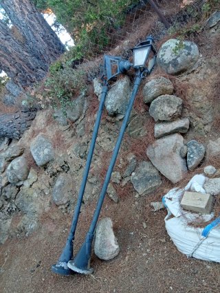 2 Farolas Hierro Fundido Exterior