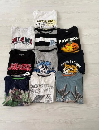 Lote 11 Camisetas Estampadas Niño Talla 4,5y 6